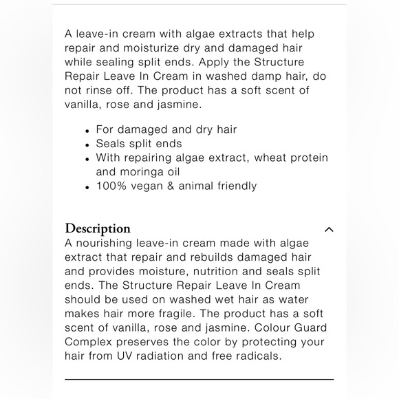 Maria Nila structure Repair hair cream - Picture 3 of 3